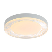 Golden 9518-16 SNW-CLR - Wry Lighting Ondulada Integrated LED 16in Flush Mount in Sand White and Clear Glass